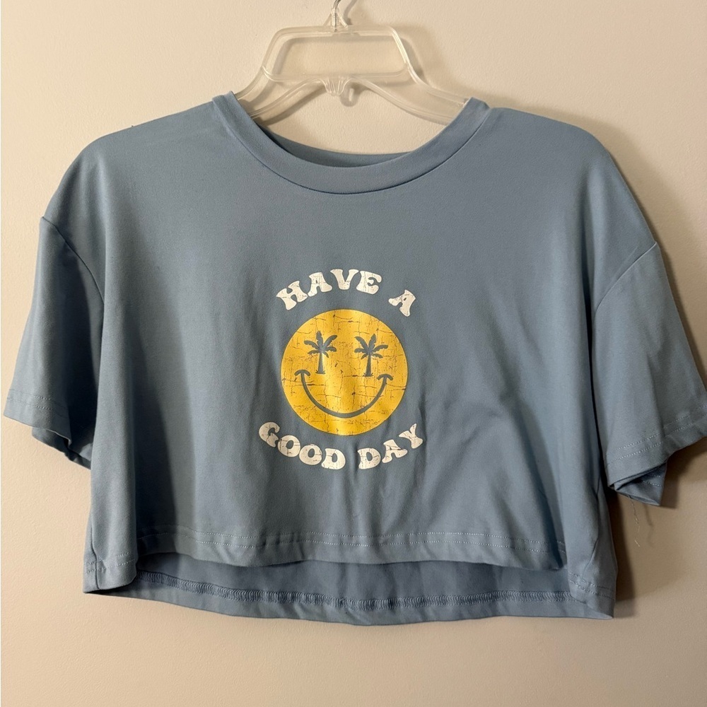 SHEIN x Boture Have a Good Day Crop Top